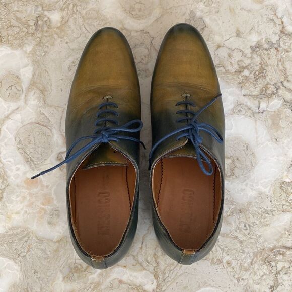 Messico Handcrafted Leather Derby Lace Up Shoes - Picture 7 of 14